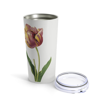 New Attitude White Stainless Tumbler With Tulip 20oz