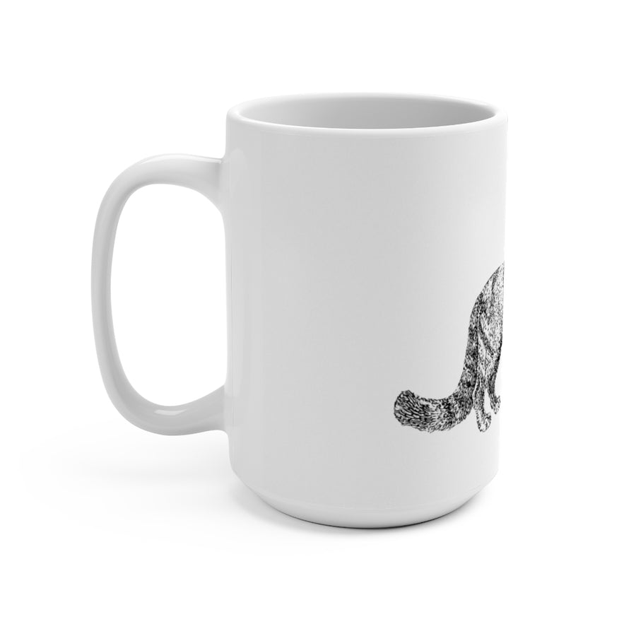New Attitude White Mug With a Cat 15oz